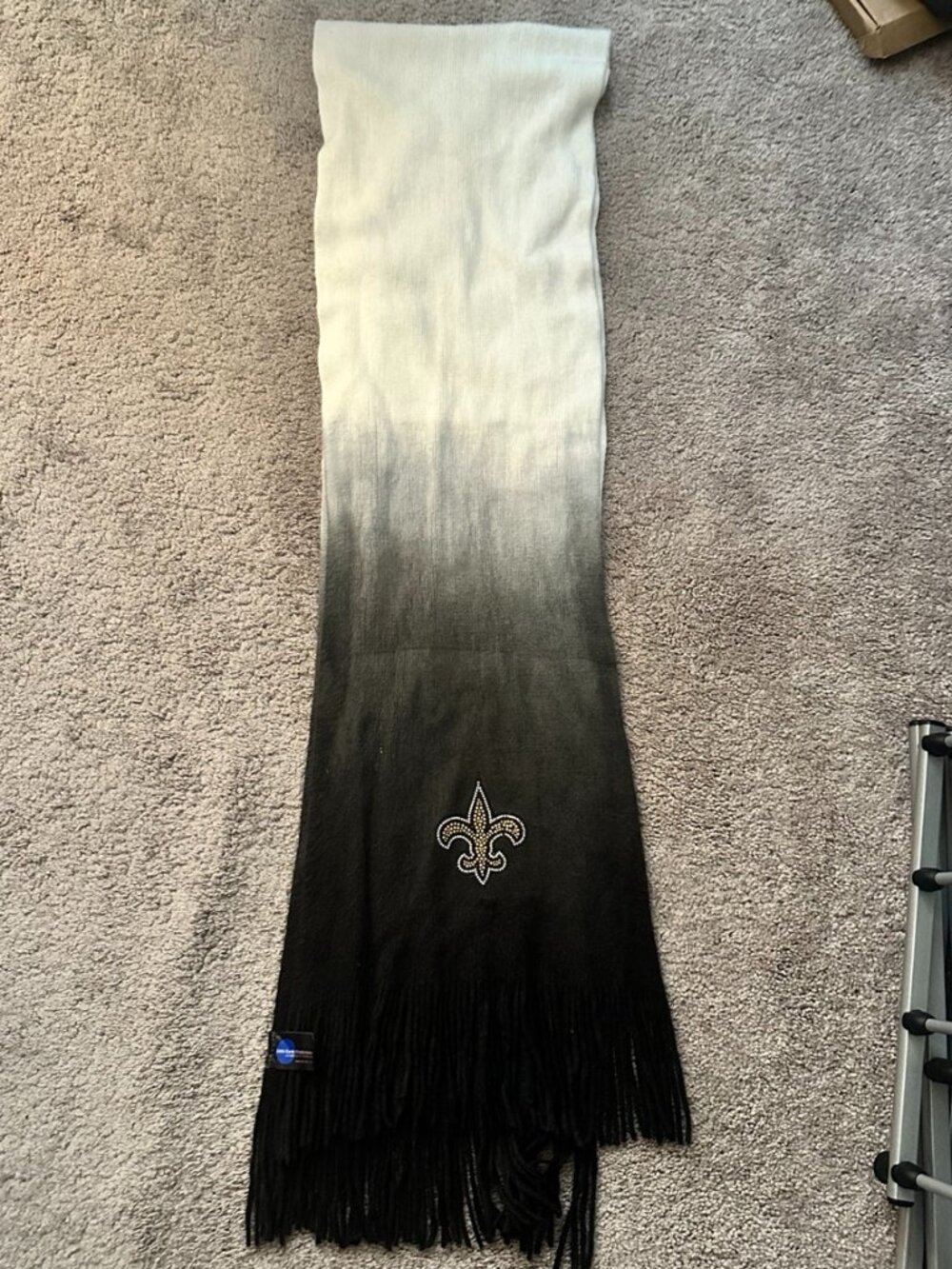 Little Earth New Orleans Saints Ombré Scarf Rhinestone Fleur de Lis NFL